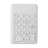Portable 18 Keys 2.4G Numeric Keypad Battery Powered Number Pad Non Slip Mini Keyboard for Laptop PC Accountant Financial Worker White A