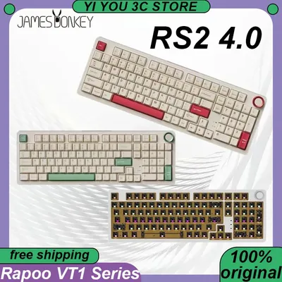 James Donkey RS2 4.0 Mechanical Keyboard Wireless Tri-mode Gasket Hot Swap QMK PBT Laptop Esports PC
