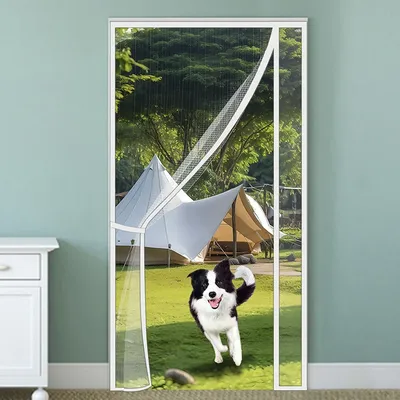 White Magnetic Door Screen Window Customized Size Mosquito Net Curtain Fly And Insect Repellent