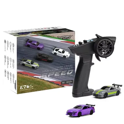 1:76 Mini RC Car Racing C72 C73 Drift RC Car with Gyro Radio Full Proportional Remote Control Toys