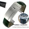 20mm 21mmm Curved Metal Link Genuine Leather Watchband for Rolex GMT Master Submariner Datejust