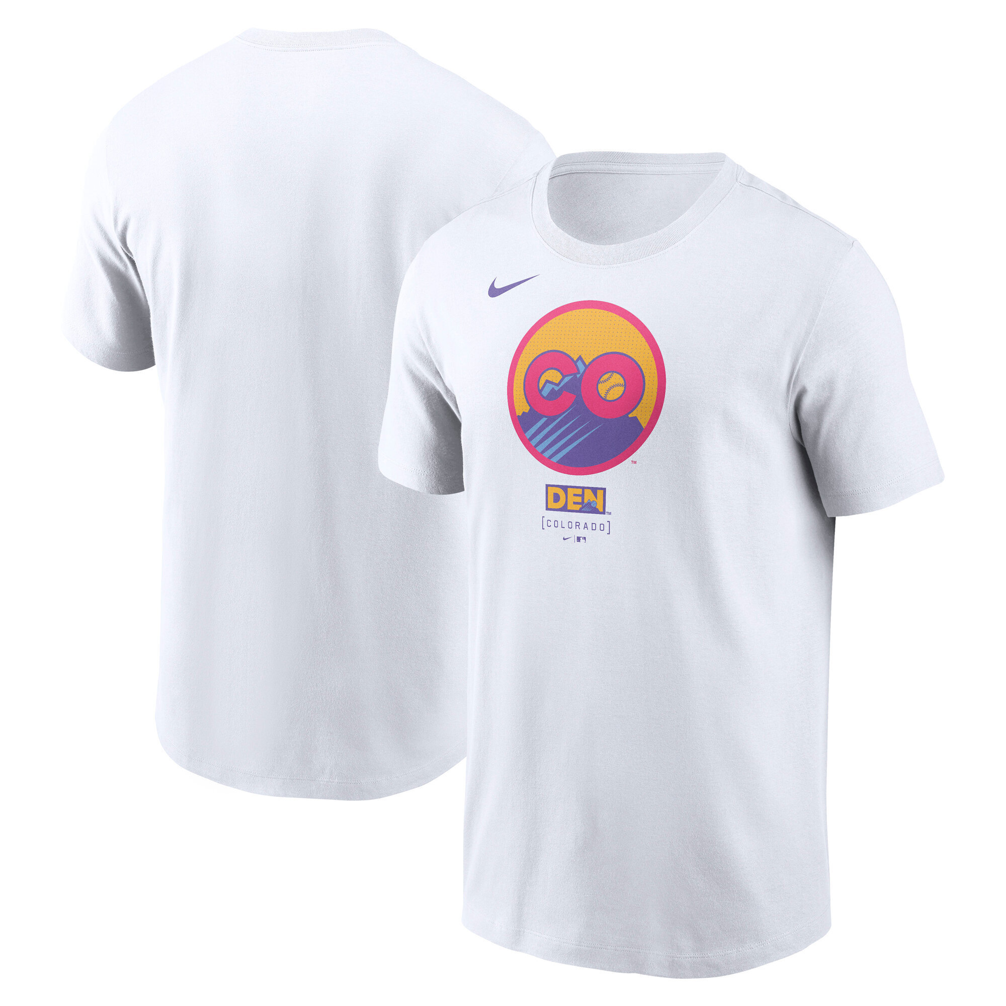 Colorado Rockies Nike City Connect T-Shirt mit großem Logo – Herren Image
