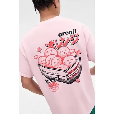 UO Pink Orenji T-Shirt - Pink M at Urban Outfitters