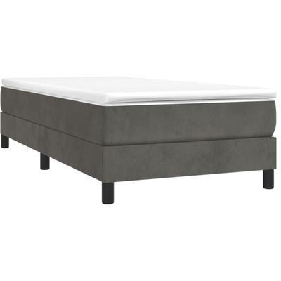 Bettgestell ohne Matratze Dunkelgrau 100x200 cm Samt Vidaxl Image