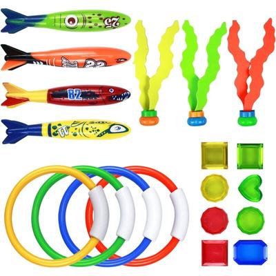 Ersandy - 19-teiliges Tauchspielzeug-Set, Kinder-Schwimmbadspielzeug, Tauchbecken-Spielzeugset, Image