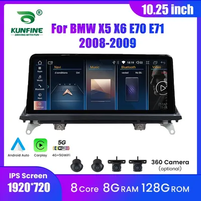 Linux Bluetooth Auto Radio Für Für BMW X5 X6 E70 E71 2008-09 CCC Drahtlose Carplay Android Auto GPS navigation Multimedia 10,25"