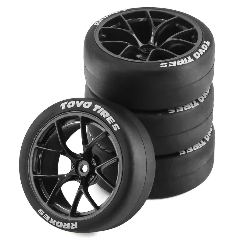 1/10 RC Drift Auto 4 stücke 65mm Hard Drift Reifen Auf Straße Touring Racing Auto Reifen Rad für Tamiya TT01 TT02 XV01 PTG-2 Kyosho HPI HSP Image