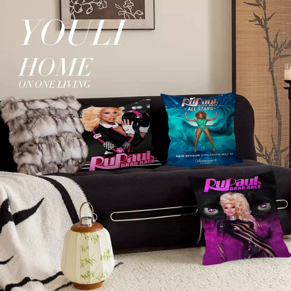 R-RuPaul Kissenbezug, Auto-Kissenbezug für Sofa, Auto, Weihnachtsgeschenk, 40 x 40 cm, 45 x 45 cm