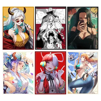 60 Teile/satz 67X92Mm Diy One Piece Opcg Nami Yamato Karte Hülse Farbe Flash Hancock Karte Schutz Abdeckung anime Karte Geschenk Spielzeug Image