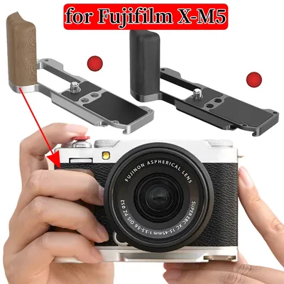Für Fujifilm XM5 Fuji X-M5 Kamera Holz Hand Grip Griff Aluminium Basis L Bord L-Form Halterung Platte kamera Zubehör
