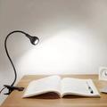 Lampada da scrivania, luci di lettura, USB, flessibile, a collo d'oca, lampade a LED, lampada a LED per unghie, lampada con tubo metallico, clip per testiera del letto e computer.