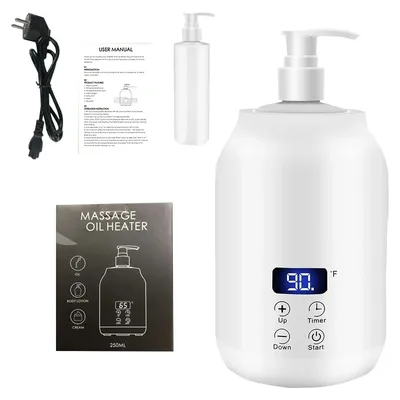 Essential Oil Heater LED Display Temperature Adjust Single Massage Oil Bottle Warmer for Body