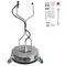 24" Pressure Washer Surface Cleaner with Dual Handles Stainless Steel 4-Wheel Design for Driveways