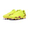 Fußballschuh PUMA "FUTURE 8 PLAY FG/AG Fußballschuhe Damen", Gr. 37.5, gelb alert schwarz sun struck pink, Obermaterial: Synthetik; Futter: Textil; Innensohle: Textil; Laufsohle: Synthetik, Schuhe