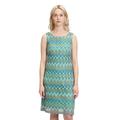 Etuikleid BETTY BARCLAY "Betty Barclay Etuikleid ohne Arm", Damen, Gr. 48, Normalgrößen, bunt (blau, grün), Obermaterial: 96% Polyester, 2% Polyester metallisiert, 2% Polyamid. Futter: 100% Polyester., festlich, ausgestellt kurz, U-Boot-Ausschnitt,...
