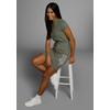 Jerseykleid KANGAROOS, Damen, Gr. 52/54, N-Gr, grün (khaki), Single Jersey, Obermaterial: 95% Baumwolle, 5% Elasthan, unifarben, bedruckt, casual, Kleider, im sportlichen Look, mit Print und Bindeband in der Taille