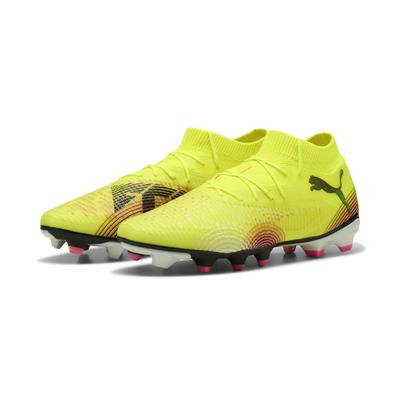 Fußballschuh PUMA "FUTURE 8 PRO FG/AG Fußballschuhe Erwachsene", Gr. 40.5, gelb alert schwarz sun struck pink, Obermaterial: Synthetik, Textil; Futter: Synthetik, Textil; Innensohle: Textil; Laufsohle: Synthetik, Schuhe Image