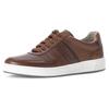 Sneaker PIUS GABOR, Herren, Gr. 10,5 (45), braun (cognac), Glattleder, sportlich, Schuhe, Freizeitschuh, Halbschuh, Schnürer mit Kontrastbesätze, Weite G
