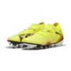 Fußballschuh PUMA "FUTURE 8 MATCH FG/AG Fußballschuhe Damen", Gr. 38, gelb alert schwarz sun struck pink, Obermaterial: Synthetik, Textil; Futter: Synthetik, Textil; Innensohle: Textil; Laufsohle: Synthetik, Schuhe