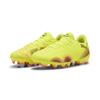 Fußballschuh PUMA "FUTURE 8 PLAY FG/AG Fußballschuhe Erwachsene", Gr. 45, gelb alert schwarz sun struck pink, Obermaterial: Synthetik; Futter: Textil; Innensohle: Textil; Laufsohle: Synthetik, Schuhe