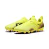 Fußballschuh PUMA "FUTURE 8 MATCH LL FG/AG Fußballschuhe Jugendliche", Kinder, Gr. 32, gelb alert schwarz sun struck pink, Obermaterial: Textil, Synthetik; Futter: Textil, Synthetik; Innensohle: Textil; Laufsohle: Synthetik, Schuhe