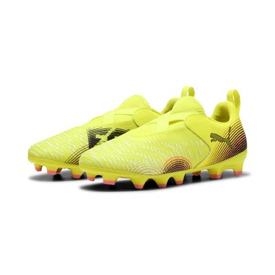 Fußballschuh PUMA "FUTURE 8 MATCH LL FG/AG Fußballschuhe Jugendliche", Kinder, Gr. 35.5, gelb alert schwarz sun struck pink, Obermaterial: Textil, Synthetik; Futter: Textil, Synthetik; Innensohle: Textil; Laufsohle: Synthetik, Schuhe Image