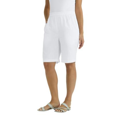 Plus Size Women's Gauze Short by Jessica London in White (Size 20 W)
