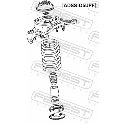 FEBEST Federbeinstützlager vorne rechts links für PORSCHE VAG 8K0412377C 8K0412377A ADSS-Q5UPF Image