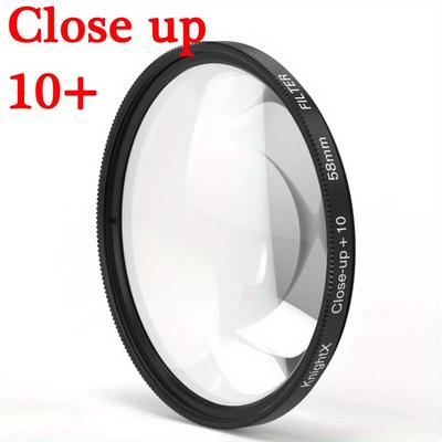 TEMU Knightx Macro Lens Filter +10, 58mm, For , , Cameras - Glass Material, Waterproof Image