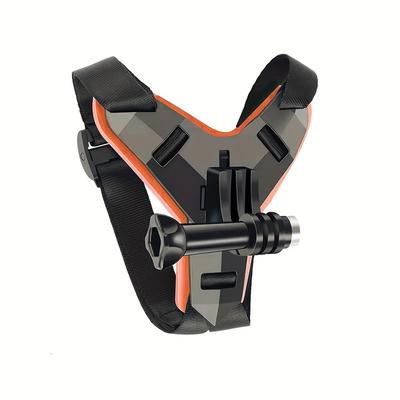 TEMU Motorcycle Helmet Chin Strap Mount Front Chin Bar Bracket, Abs Material, Non-waterproof, For Hero 11 10 6 5 4 3 Sports Camera Image