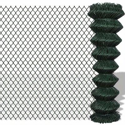 TEMU Mesh Fence, 1.5x15m - Heavy-duty Galvanized Wire With Reinforced For Garden, Shed, & , Property Enclosure | Sleek Green | Fence Image