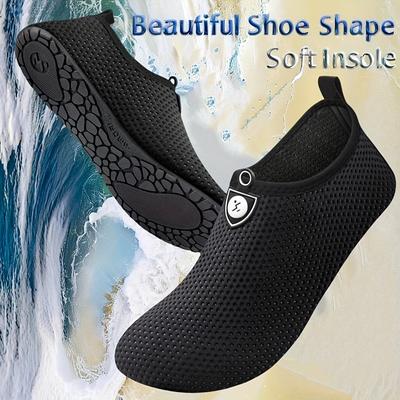 TEMU 1 Pair Quick- Shoes, Breathable Barefoot Sandals For - Lightweight, Versatile Striped Footwear For Swimming, Diving, Surfing, Yoga & Outdoor Sports, Diving Accessories Image
