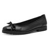 Ballerina TAMARIS, Damen, Gr. 38, schwarz, Leder, Lederimitat, klassisch, Schuhe, Blockabsatz, Pumps, Businesschuh mit hübscher Textil-Schleife
