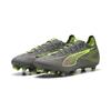 Fußballschuh PUMA "ULTRA 5 PRO FG/AG Fußballschuhe Erwachsene", Gr. 41, matte aged silber gelb alert sun struck blau pink, Obermaterial: Synthetik, Textil; Futter: Synthetik, Textil; Innensohle: Textil; Laufsohle: Synthetik, Schuhe