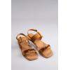 Riemchensandale ANISTON SHOES, Damen, Gr. 38, braun (camelfarben), Textil, Veloursleder, modisch, Schuhe, Sommerschuh, Sandalette, Zierkette - NEUE KOLLEKTION