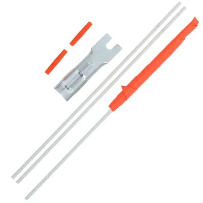 1 Satz Fahrrad-Sicherheitsflagge mit Fiberglasstange, Fahrradanhänger-Sicherheitsflagge für Image