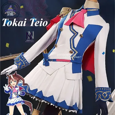 Hübsches Derby-Spiel Tokai Teio Cosplay-Kostüm, exquisite Uniform, wunderschönes Outfit, Halloween, Image
