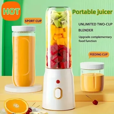 Electric Blender Juicer USB Fast Rechargeable Mixer Fresh Fruit Grinder Portable Multifunction Cup Shakes Smoothie Maker