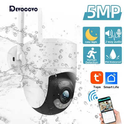 Mini Smart leben 5MP Wireless Outdoor PTZ Sicherheit Kamera Auto Tracking Farbe Nachtsicht Wifi CCTV Video Überwachung kamera