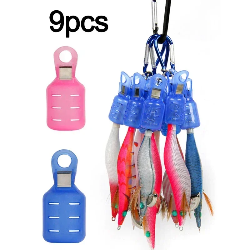 10 stücke Tintenfisch Jig Haken Abdeckung Anti-Scratch Punktion Holz Garnelen Haken Abdeckung Lagerung Fall Outdoor Camping Angeln Zubehör werkzeuge Image