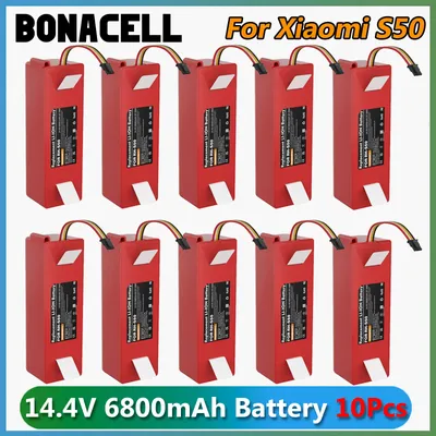 Für xiaomi roborock s50 14,4 v 6800mah ersatz batterie roboter staubsauger s51 s52 s53 s55 s60 s4 s5 Image