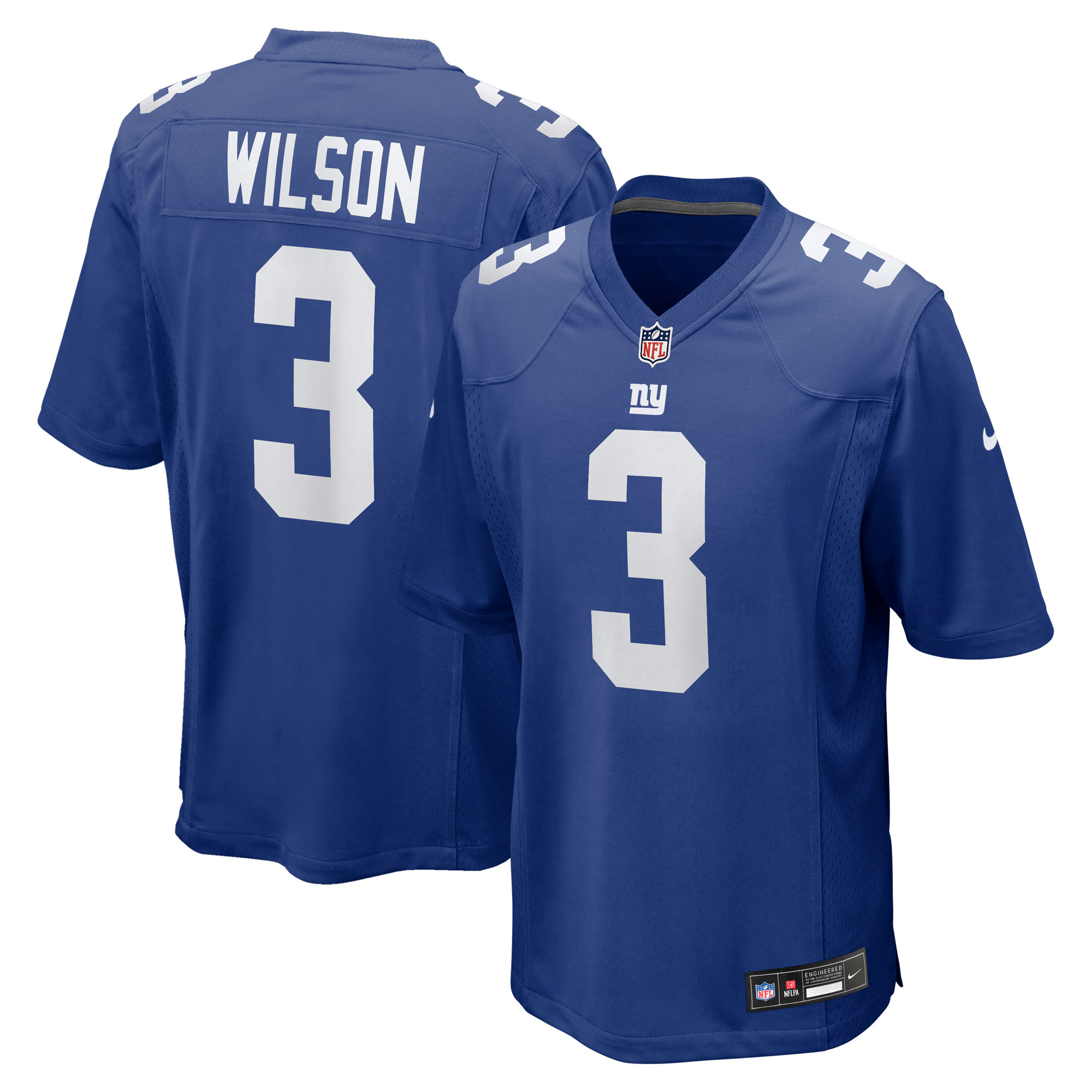 New York Giants Nike Game Home-Trikot – Königsblau – Russell Wilson – Herren Image