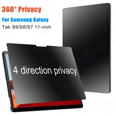 360° Privacy Screen Protector for Samsung Galaxy Tab S9/S8/S7 11 Inch Soft PET Paper-feel Screen