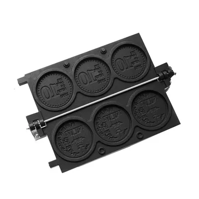 XEOLEO 3PCS Korean Gold Coin Bread Waffle Machine Mould