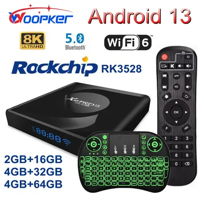 Woopker X88 PRO 13 TV Box Android 13 RK3528 4GB 64GB 8K HD Smart TVBox WIFI6 BT5 OTA Upgrade APP