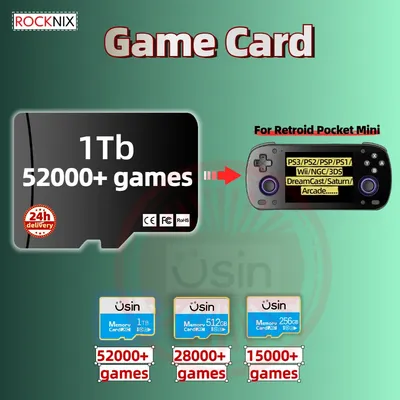 ROCKNIX TF Game Card For Retroid Pocket Mini RP plug&play Classic Retro Games Portable Handheld