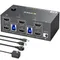 4K@144Hz KVM Switch 2 Monitors 2 Computers 8K@60Hz,KCEVE HDMI2.1 Dual Monitor with 4 USB 3.0 Port