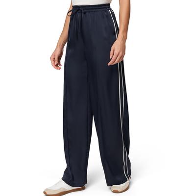 Stoffhose ZERO "zero Hose mit Seitenstreifen 32 Inch", Damen, Gr. 44, Normalgrößen, lila (hydrangea), Web, Obermaterial: 100% Polyester. Ärmelfutter: ohne Futter., glänzend, casual, figurumspielend lang, Hosen, Seitenstreifen Image