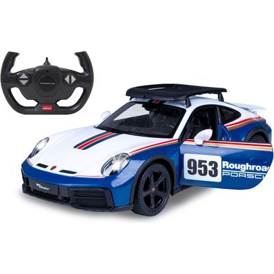 RC-Auto JAMARA "Porsche 911 Dakar Performance 1:14 blau 2,4GHz", grün, Fernlenkfahrzeuge, KinderB:14,4cm H:10,6cm T:32,3cm, mit LED Licht, B:14,4cm H:10,6cm T:32,3cm