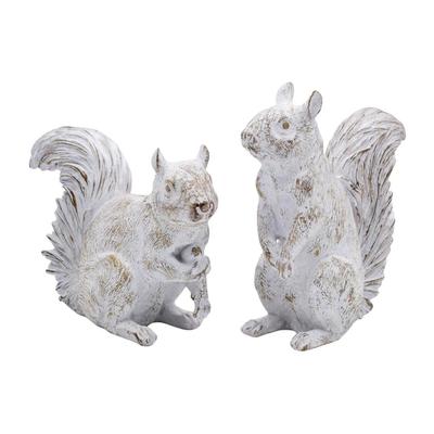 Transpac Resin White Squirrel Set of 2 Home Decorations Spring